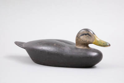 Roswell E. Bliss, (1887–1967), “Black Duck”, Strafford, Connecticut, c. 1940, Paint on wood wit…