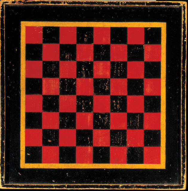 Checkerboard/Mill Game (Nine Men's Morris)
Artist unidentified
Photo by Gavin Ashworth