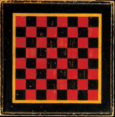 Checkerboard/Mill Game (Nine Men's Morris)
Artist unidentified
Photo by Gavin Ashworth