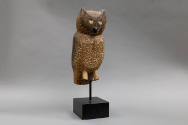 Artist unidentified, “Owl”, Winnebago County, Wisconsin, 1920, Wood with corncob feather graini…