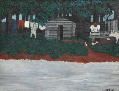 Horace Pippin, (1888–1946), “The Wash,” Westchester, Pennsylvania, 1942, Possibly Oil on canvas…