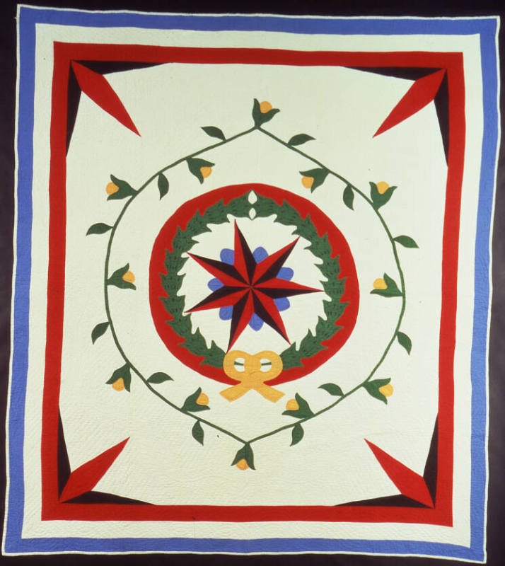 Compass and Wreath Quilt
Artist unidentified
Photo by Geoffrey Carr