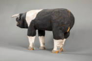 Felipe Benito Archuleta, (1910–1991), “Boar”, Tesuque, New Mexico, 1979, Paint on wood with a r…