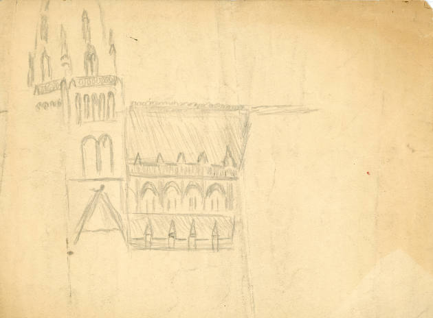 John Kane, (1860–1934), “Studies for St. Paul's Cathedral (double-sided)”, Pittsburgh, Pennsylv…