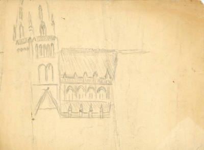 John Kane, (1860–1934), “Studies for St. Paul's Cathedral (double-sided)”, Pittsburgh, Pennsylv…