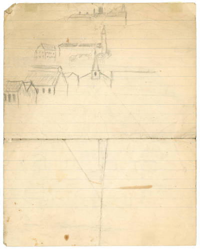 John Kane, (1860–1934), “Studies of the Bloomfield Bridge (double-sided)”, Pittsburgh, Pennsylv…
