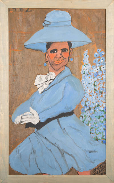 Justin McCarthy, (1892–1977), “Blue Woman with hat and gloves”, Weatherly, Pennsylvania, 1962, …