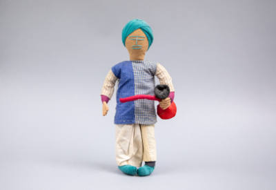 Nek Chand, “Untitled”, Chandigarh, India, n.d., Fabric, 18 1/2 x 9 1/4 x 5 in., Collection of t…