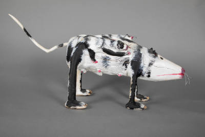 David (Israel) Smith, “Oppossum”, United States, n.d., Plastic and paint on wood, 12 3/4 x 31 x…