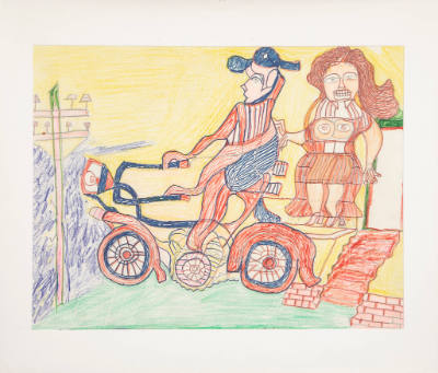 Henry Speller,  “Untitled”, Memphis, Tennessee, n.d., Colored pencil, felt-tip pen, and crayon …