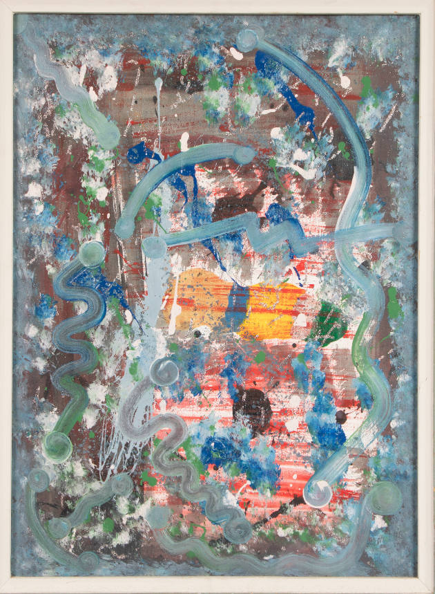 Lonnie Holley,  “Untitled”, Birmingham, Alabama, n.d., Acrylic and glitter on paper, 29 3/8 x 2…