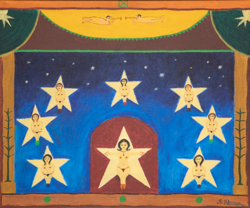 Gustav Klumpp,  “Starshow”, Brooklyn, New York, 1970, Acrylic on canvas, 20 1/8 x 24 1/8 x 1 1/…
