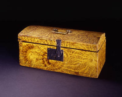 Artist unidentified, “Dome Top Box with seaweed graining”, Hallowell, Maine, n.d., Paint on woo…