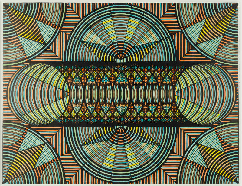 Eugene Andolsek, “Untitled”, Crabtree, Pennsylvania, 1950–2003, India ink on graph paper,  16 x…