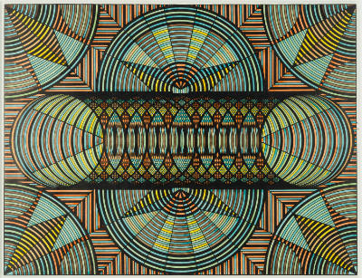 Eugene Andolsek, “Untitled”, Crabtree, Pennsylvania, 1950–2003, India ink on graph paper,  16 x…