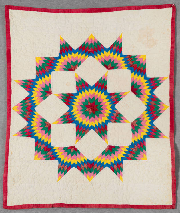 Artist unidentified, “Broken Star Quilt”, United States, c. 1930, Cotton, 40.5 x 34 in., Collec…