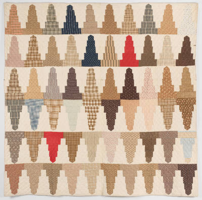 Artist unidentified,  “Skyscraper Quilt”, United States, c. 1930, Cotton, 78 x 78 in., Collecti…