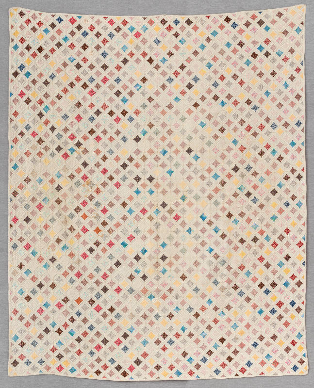 Artist unidentified, “Cathedral Windows”, Leflore County, Mississippi, c. 1965, Cotton, 66 1/2 …