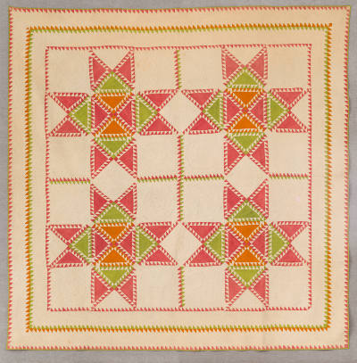 Artist unidentified, “Ohio Star Quilt”,  Possibly Maryland, United States,  Mid 19th century, C…