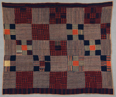 Artist unidentified,  “Nine Patch Quilt”, Possibly Maryland/Virginia region, 1840 - 1860, Wool …