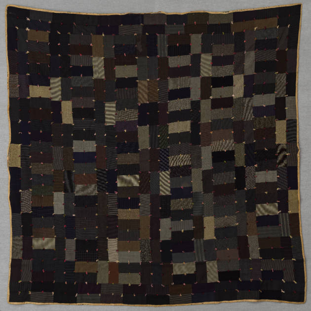 Philip Bauer II, “Men's Suiting Quilt”, St. Louis, Missouri, 1900, Men's suiting woolens, 76 x …