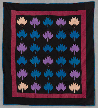 Artist unidentified,  “Maple Leaf Quilt”, Possibly Amish, United States, Late 20th century, Pie…