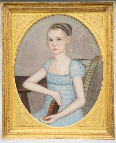  Ammi Phillips, “Catherine Van Slyck Dorr”, United States, c. 1814–1815, Oil on canvas, 28 1/4 …