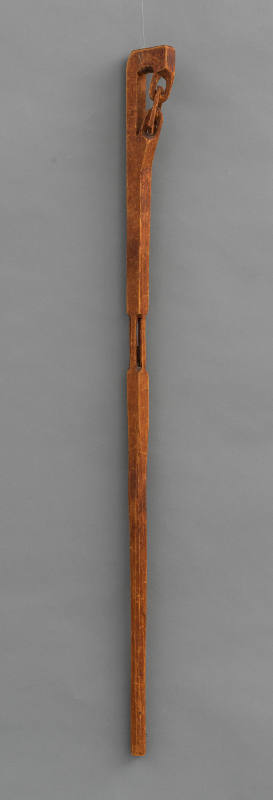 Artist unidentified, “Crude Whimsy Stick with Chain at Top End”, United States, n.d., Carved Wo…