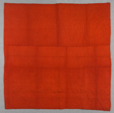 Artist unidentified, “Whole cloth”, United States, 1800, Rust colored wool, homespun backing, 8…