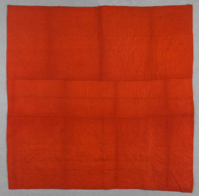 Artist unidentified, “Whole cloth”, United States, 1800, Rust colored wool, homespun backing, 8…