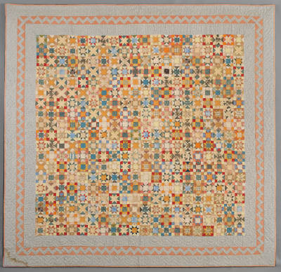 Artist unidentified, “Variable Star Quilt”, Possibly Pennsylvania, c. 1890, Pieced cotton, 74 x…