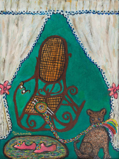 Urania P. Cummings, “Grandmother's Rocking Chair”, United States, 1974, Acrylic on canvas, 16 ×…