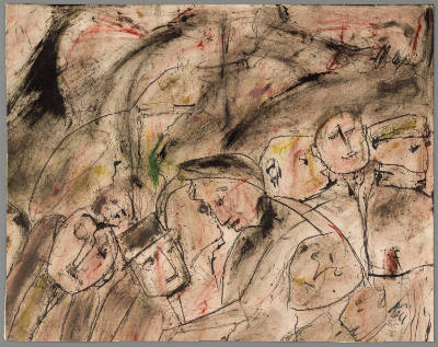 Koci, “Drawing”, United States, 1976, Pen and ink and paint on paper, 19 7/8 × 15 3/4 in., Coll…