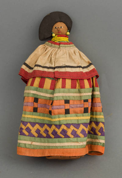 Artist unidentified, “Doll, Seminole Indian Female”, United States, 1880, Cotton patchwork, coc…