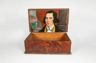 Artist unidentified, “Bible Box with Interior Portrait”, Northeastern United States, c. 1840–18…