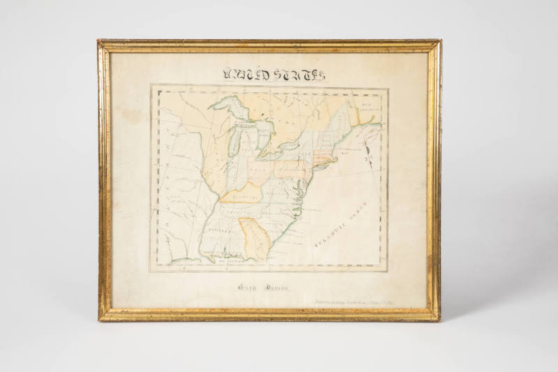 Eliza Duncan, “Map of the United States”, Pinkerton Academy, Londonderry [now Derry], New Hamps…