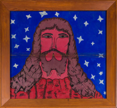 Henry Jackson, “The Christ”, Chicago, Illinois, Before 1961, Poster paints on cardboard, 38 × 3…