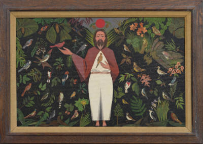 Alexander Bogardy, “Christ and the Birds”, United States, n.d., Oil on board, 36 × 30 in., Coll…
