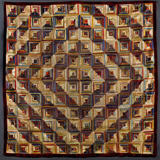 Log Cabin Quilt, Barn Raising Variation
Artist unidentified
Photo by Gavin Ashworth