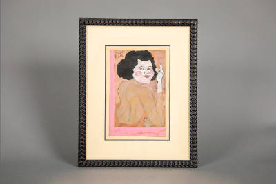  Justin McCarthy, “Judy Hall”, Weatherly, Pennsylvania, n.d., Watercolor on card, mounted on co…