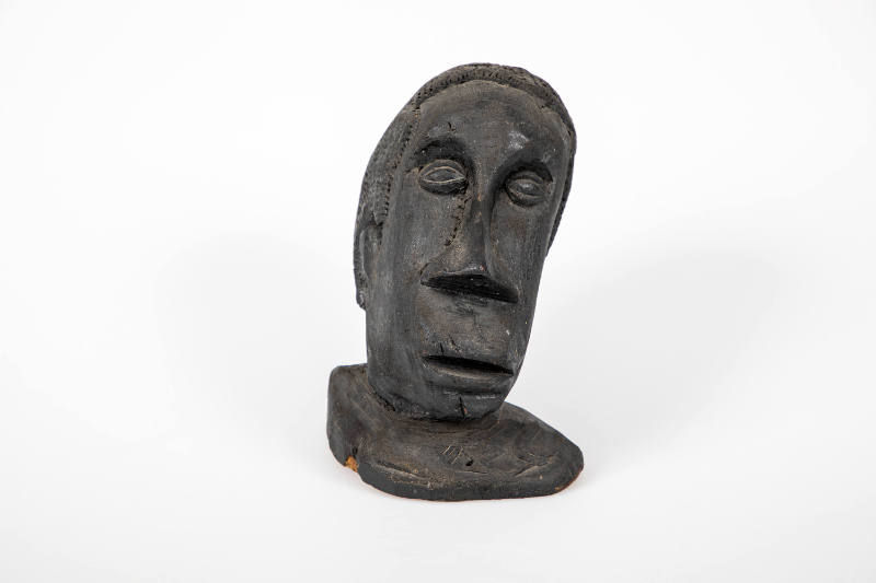 William "Woody" Joseph (1919–1998), “Head”,  Jamaica, n.d., Black stained cedar wood, 9 × 7 × 8…