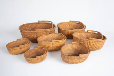 Davis Hall, “Nesting Lightship Baskets”,  Nantucket, Massachusetts, United States, 1875–1890, W…