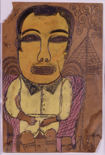 Nellie Mae Rowe, (1900–1982), “Untitled (Man in Yellow Suit)”, Vinings, Georgia, n.d., Pencil a…
