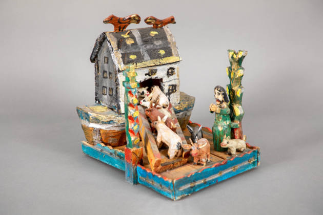 Antoni Mazur, “Noah's Ark”, Poland, 2003, Carved and painted wood, 11 × 9 × 12 3/4 in., Collect…