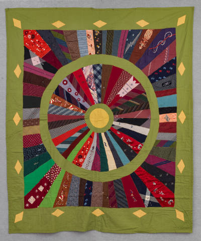 Artist unidentified, “Bull's Eye Ties Quilt,” " United States, 1932, Cotton, 97 1/2 x 74 in., C…