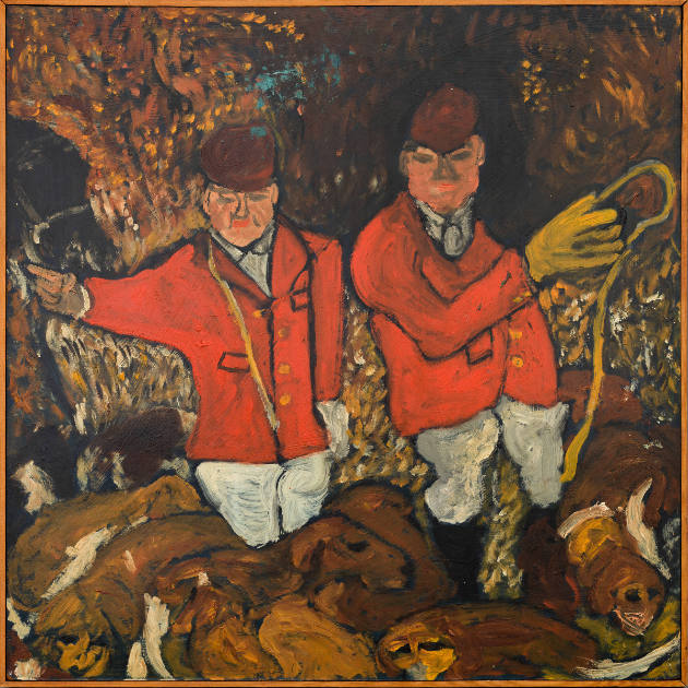 Justin McCarthy, “Fox Hunt”, United States, 1966, Oil on Masonite, 24 x 23 7/8 in., Collection …