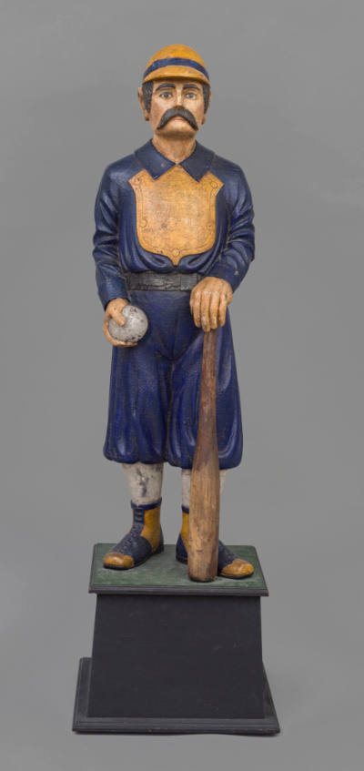 Thomas V. Brooks (1828–1895), “Baseball Player Trade Figure”, United States, c. 1870, Paint on …