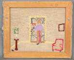 Mary K. Borkowski, “The Open Door”, Dayton, Ohio, 1964 - 1974, Satin and velvet, 16 × 19 in., C…