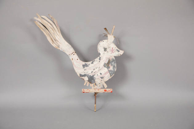 Matteo Radoslovich, (1882–1972), “Bird with Feathered Tail-Metal,” West New York, New Jersey, c…