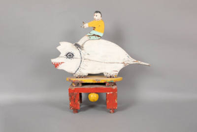 Matteo Radoslovich, “Man on a Pig”, West New York, New Jersey, United States, c. 1947–1972, Pai…